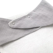 Babyjem Ahşap Diş Kaşıyıcılı Bürümcük Müslin Önlük 736 Gri thumbnail 5