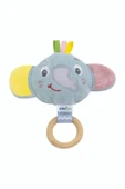 Babyjem Ahşap Halkalı Sevimli Fil Dişlik Yeşil - 1