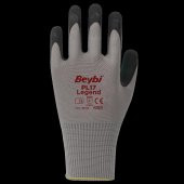 Beybi PL17 Polyester Örme Lateks Camcı İş Eldiveni 9 Beden - 12 Çift - 1