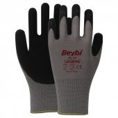Beybi PL17 Polyester Örme Lateks Camcı İş Eldiveni 9 Beden - 12 Çift - 2