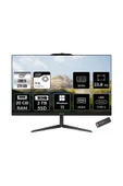 MSI Modern AM242 i5 1235U 20GB 2TB SSD 23.8" FHD IPS W11H All In One PC Siyah & PER4 BELLEK thumbnail 1