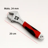 8 İnç 200 Mm 20 Cm Kurbağacık Mengene Metal Sabitleme İngiliz Anahtarı Kurbacık thumbnail 3