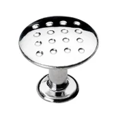 Noktalı Düğme Çekmece Dolap Dolabı Kulpu Kulbu Krom Metal Daire Kulpları (4 ADET) Mobilya Mutfak - 5