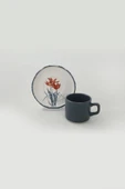 Keramika Keraart Anatolian Flowers Stackable Çay Takımı 12 Parça 6 Kişilik - 256/261 - 2