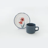 Keramika Keraart Anatolian Flowers Stackable Çay Takımı 12 Parça 6 Kişilik - 256/261 - 4