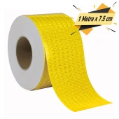 Reflektörlü Reflektif Fosforlu Şerit Bant Sarı Reflekte İkaz Bandı 1 METRE thumbnail 1