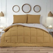 Schafer Home Softy Comfort Yorgan Seti 4 Parça-Gri/Hardal - 1