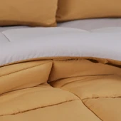 Schafer Home Softy Comfort Yorgan Seti 4 Parça-Gri/Hardal - 2