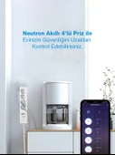 Neutron NTL-SW07 Akıllı Wi-Fi Destekli 4'lü  Akım Korumalı Priz 2 USB Uzatma Kablosu - 3