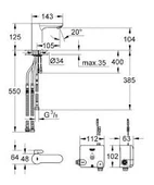 Grohe Eurosmart Cosmopolitan E Powerbox Krom, 36386000 - 2