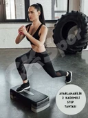 Step Tahtası  2 Kademe Yükseklik Ayarlı Step Egzersiz Aleti, Kardiyo ve Fitness Platformu - 1