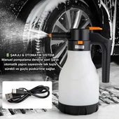 Polham 2 Litre Şarjlı Otomatik Yüksek Basınçlı Araç Yıkama Köpük Püskürtücü El Pompası, Çok Amaçlı Köpük Pompası thumbnail 3