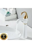 OEM Banyo Çanak Lavabo Bataryası Kuğu Gold Altın Dore Yeni Tasarım 7 Yıl Garantili İthal thumbnail 1