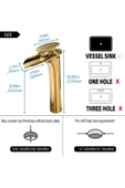 OEM Banyo Çanak Lavabo Bataryası Altın Dore Gold Renk Yeni Şelale Model 7 Yıl Garantili Ithal thumbnail 3