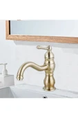 OEM Banyo Lavabo Bataryası Mat Gold Renk Yeni Model 7 Yıl Garantili Ithal thumbnail 2