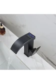OEM Akıllı Dijital Sıcaklık Led Ekran Banyo Lavabo Bataryası İthal Mat Siyah 7 Yıl Garantili thumbnail 6