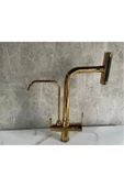 OEM Mutfak Eviye Bataryası Dokunmatik Arıtma Çıkışlı Duş Şelale 3 Fonksiyon Gold Ithal 7 Yıl Garanti thumbnail 2