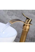 OEM Banyo Çanak Lavabo Bataryası Antik Renk Yeni Şelale Model 7 Yıl Garantili Ithal thumbnail 5