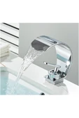 OEM Banyo Lavabo Bataryası Krom Renk Şelale 7 Yıl Garantili İthal Yeni Oval Tasarım. thumbnail 2