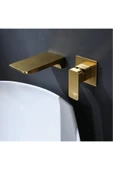 OEMN Banyo Bataryası Küvet Jakuzi Lavabo Ankastre Mat Gold Yeni Şelale 7 Yıl Garantili Sıva Altı Dahil thumbnail 2