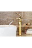 OEM Banyo Çanak Lavabo Bataryası Gold Altın Dore Yeni Şelale 7 Yıl Garantili İthal thumbnail 4