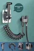 OEM Banyo Bide Basınçlı Püskürtücü Taharet Musluğu Klozet Hortumu Antrasit thumbnail 1