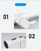 OEM Mutfak Evye Bataryası Dual Flow Su Arıtma Çıkışlı Spiralli Ve Fiskiyeli 7 Yıl Garanti Ithal Beyaz thumbnail 5