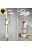 OEM Banyo Bataryası Duş Seti Beyaz Gold Altın Dore Özel Seri Yeni Model 7 Yıl Garantili İthal thumbnail 1