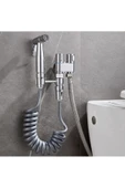 OEM Banyo Bide Basınçlı Püskürtücü Taharet Musluğu Klozet Hortumu Krom Renk İthal 7 Yıl Garantili thumbnail 5