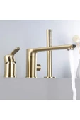 OEM Banyo Bataryası Küvet Jakuzi Duş Seti Ankastre Mat Gold Yeni Ürün 7 Yıl Garantili Ithal thumbnail 3
