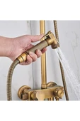 OEM Banyo Bataryası Ve Duş Seti Antik Renk Bide Fiskiyeli Yeni Model 7 Yıl Garantili İthal - 5