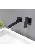OEM Banyo Lavabo Bataryası Ankastre Siyah Set Yeni Hareketli Tasarım Sıva Altı Dahil 5 Yıl Garantili - 4