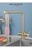 OEM Mutfak Evye Bataryası Dual Flow Arıtma Çıkışlı Mat Gold 10 Yıl Garantili Ithal thumbnail 1