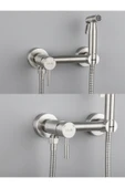 OEM Banyo Tuvalet Bide Basınçlı Püskürtücü Taharet Musluğu Çift Su Girişli Nikel İthal 7 Yıl Garantili - 3