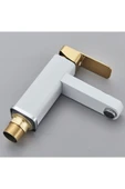 OEM Akıllı Dijital Sıcaklık Led Ekran Banyo Lavabo Bataryası Beyaz Gold İthal 7 Yıl Garantili - 5