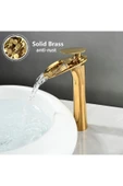 OEM Banyo Çanak Lavabo Bataryası Altın Dore Gold Renk Yeni Şelale Model 7 Yıl Garantili Ithal thumbnail 1