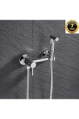 OEM Banyo Tuvalet Bide Basınçlı Püskürtücü Taharet Musluğu Çift Su Girişli Krom İthal 7 Yıl Garantili thumbnail 1
