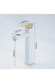 OEM Akıllı Dijital Sıcaklık Led Ekran Banyo Çanak Lavabo Bataryası Beyaz Gold İthal 7 Yıl Garantili - 6