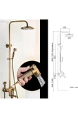 OEM Banyo Bataryası Ve Duş Seti Antik Renk Bide Fiskiyeli Yeni Model 7 Yıl Garantili İthal - 6