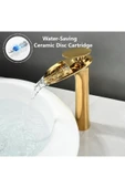 OEM Banyo Çanak Lavabo Bataryası Altın Dore Gold Renk Yeni Şelale Model 7 Yıl Garantili Ithal thumbnail 4
