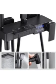 OEM Dijital Sıcaklık Led Ekranlı Banyo Duş Seti Piyano Tuşlu Yeni Tasarım Siyah 7 Yıl Garantili İthal thumbnail 2