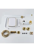 OEM Banyo Bataryası Duş Seti Beyaz Gold Altın Dore Özel Seri Yeni Model 7 Yıl Garantili İthal thumbnail 5