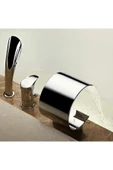 OEM Banyo Lavabo Küvet Jakuzi Bataryası Ankastre Krom 3 Lü Set Yeni Şelale 7 Yıl Garantili thumbnail 3