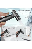 OEM Banyo Bide Basınçlı Püskürtücü Taharet Musluğu Klozet Hortumu Antrasit Renk İthal 7 Yıl Garantili thumbnail 3