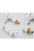 OEM Banyo Lavabo Bataryası Kuğu Model Beyaz / Gold Renk Yeni Ürün Ithal 7 Yıl Garantili İthal thumbnail 5