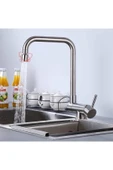 OEM Mutfak Pencere Önü Katlanır Evye Bataryası Mat Siyah İthal Yeni 7 Yıl Garantili - 5