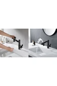OEM Akıllı Dijital Sıcaklık Led Ekran Banyo Lavabo Bataryası Katlanır İthal Siyah 7 Yıl Garantili - 6