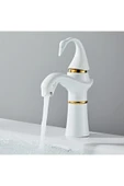 OEM Banyo Lavabo Bataryası Kuğu Model Beyaz / Gold Renk Yeni Ürün Ithal 7 Yıl Garantili İthal thumbnail 4