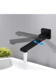 OEM Banyo Lavabo Bataryası Ankastre Siyah Set Yeni Hareketli Tasarım Sıva Altı Dahil 5 Yıl Garantili - 3