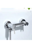 OEM Banyo Tuvalet Bide Basınçlı Püskürtücü Taharet Musluğu Çift Su Girişli Krom İthal 7 Yıl Garantili thumbnail 5